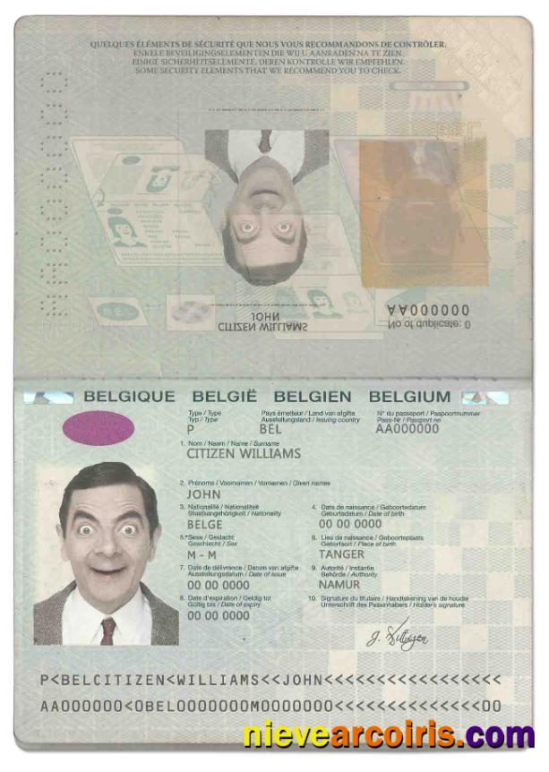 Belgium passport 2014-2017